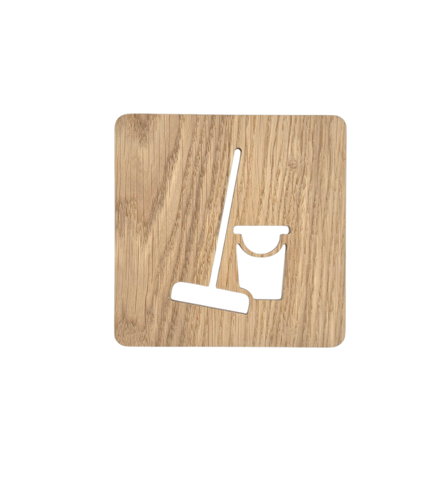 Plaque de porte pour votre local ménage