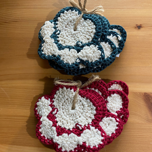 Gehaakte onderzetters (per 4)