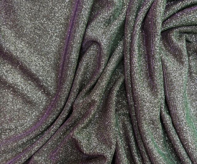 Shifting Gold/Green/Purple Glitter Fabric