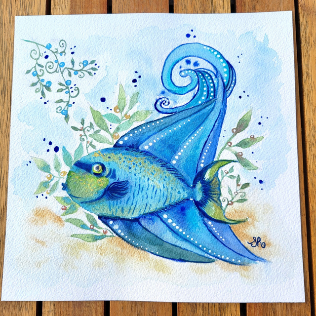 Aquarelle Murmure aquatique