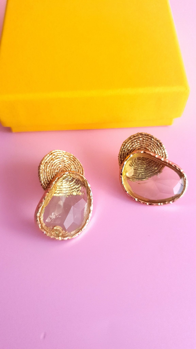 Boucles d'oreilles Tourbillons jaune-vert pâle