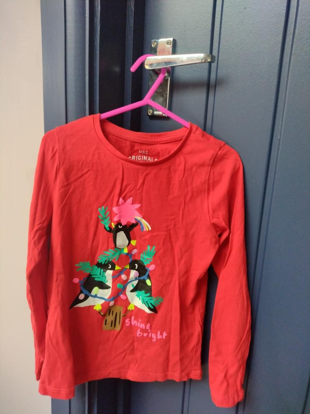 Christmas long-sleeved top 6-7 years old
