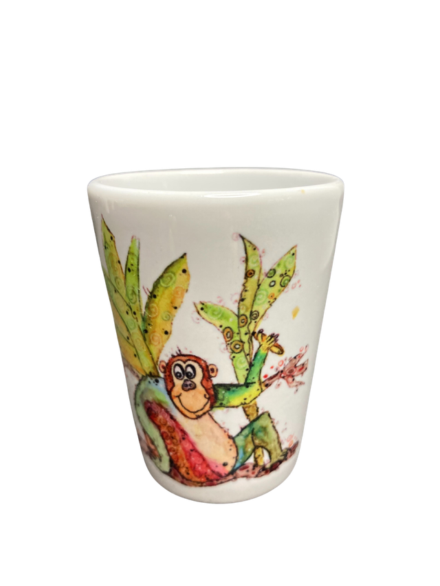Schnapsglas Keramik "Affe"