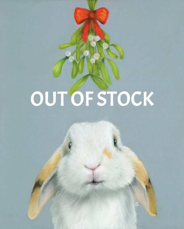 Christmas Cards (pack of 7) 'HOPPY KISSMAS' (Konijnenparadijs)  