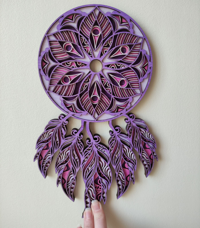 Attrape-Rêve 3D en Bois