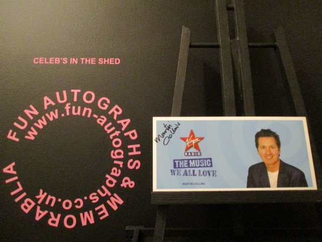 Martin Collins Authentic Autographed Virgin Radio Cast Card