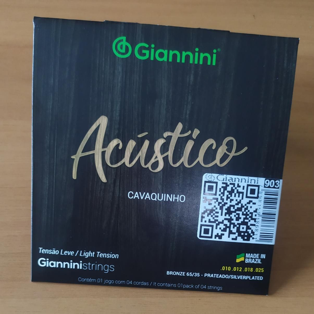 Encordoamento Cavaquinho 010 Giannini Acústico 