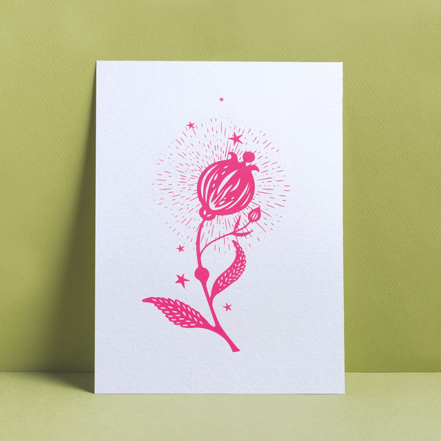 AFFICHE JOSÉPHINE ROSE FLUO