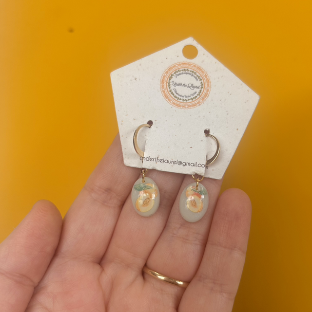 Peach Fruit Earrings