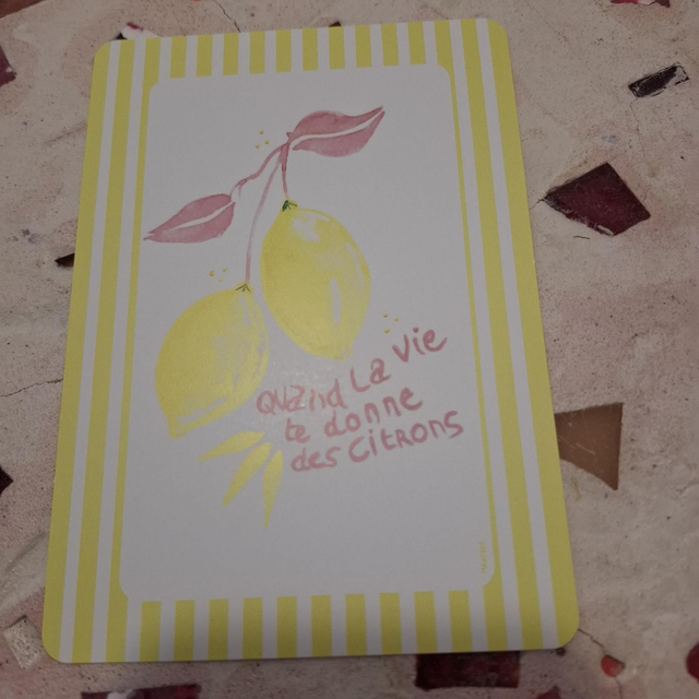 Maa15 carte postale citron