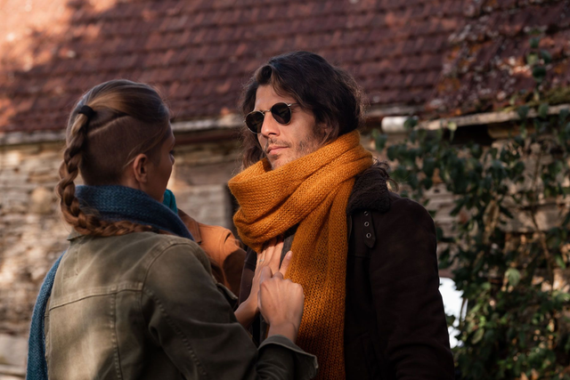 Écharpe tricotée en Mohair et Soie - Grande