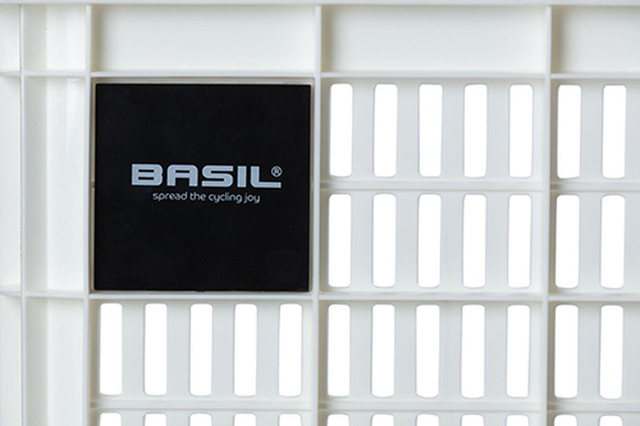 Basil Fietskrat L - Groot - 40 Liter - Wit