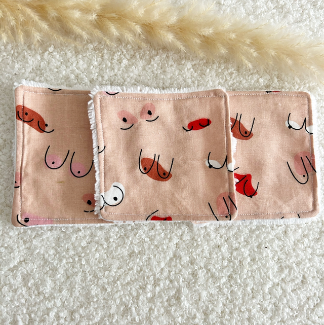 Lot de 3 cotons démaquillants 🩷