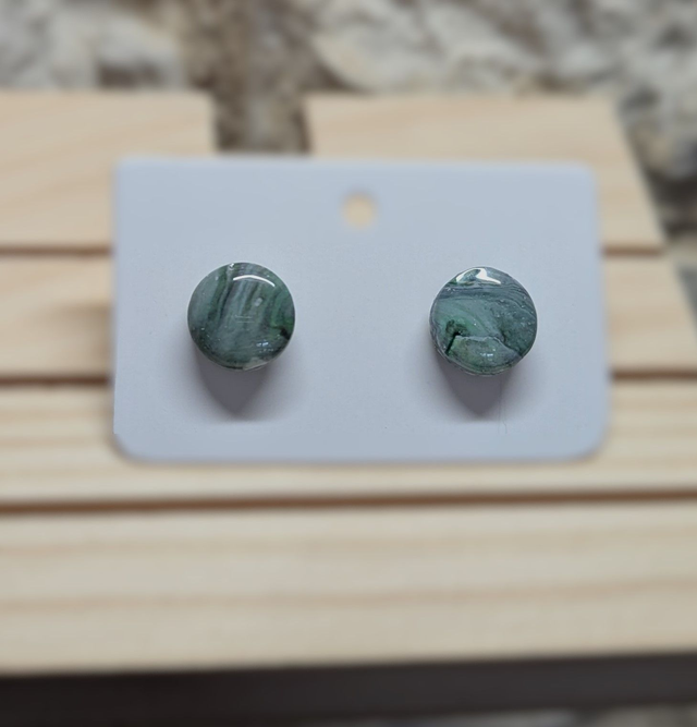 Boucles d'oreilles grosse puce Océan