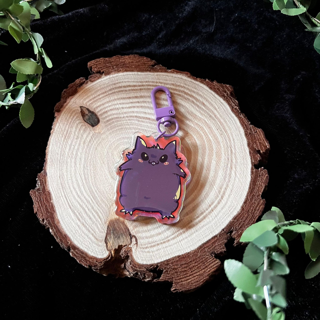 Llavero Pokemon // Gengar - acrílico holográfico arcoiris