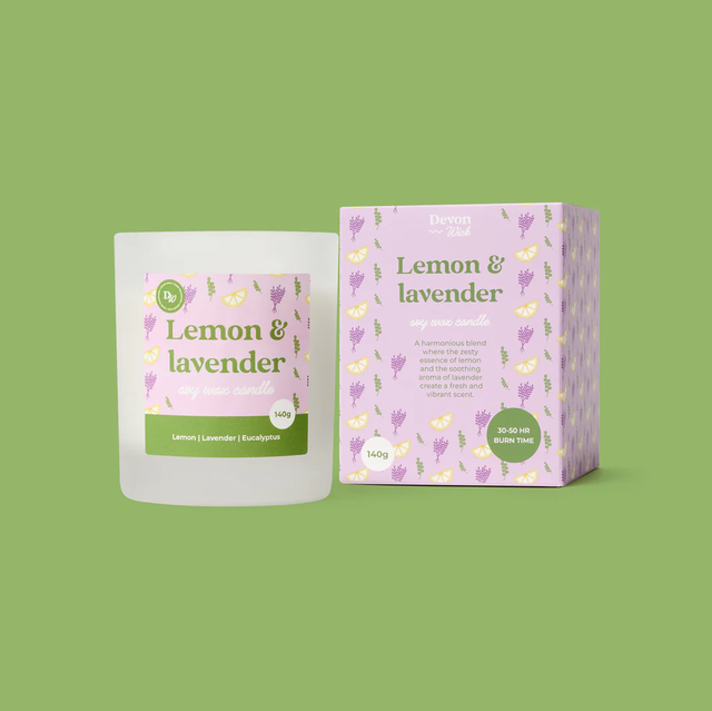 Devon wick Lemon &amp; Lavender Soy Wax Candle