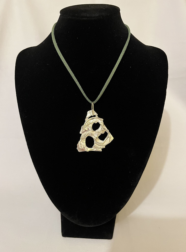 Fused Sterling Silver Openwork Sculptural Pendant