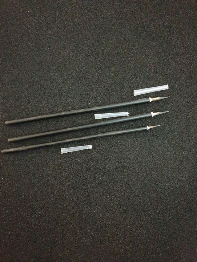 Lot de 3 pinceaux poils de blaireau 