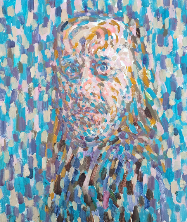 Jak z bicza strzelił, 65x55 olej płótno 2014-17