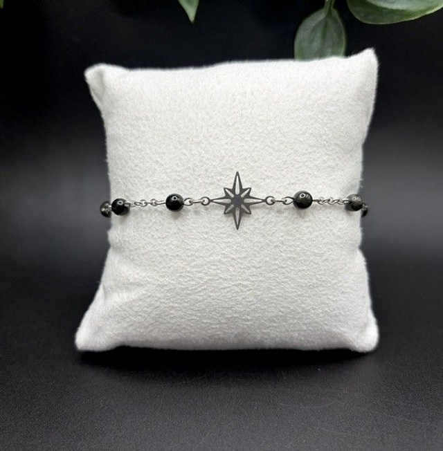 Etoile - Obsidienne argentée