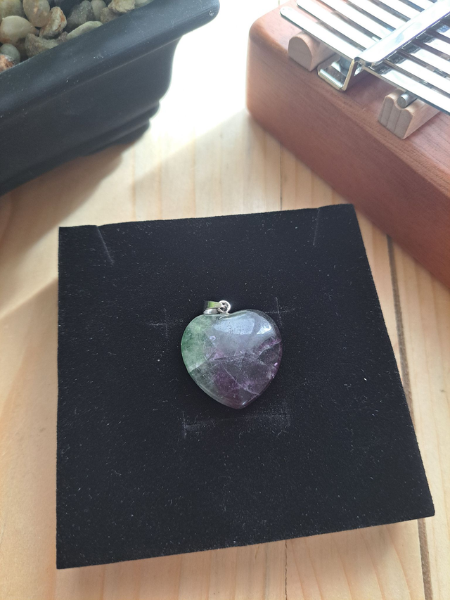 Pendentif coeur fluorine