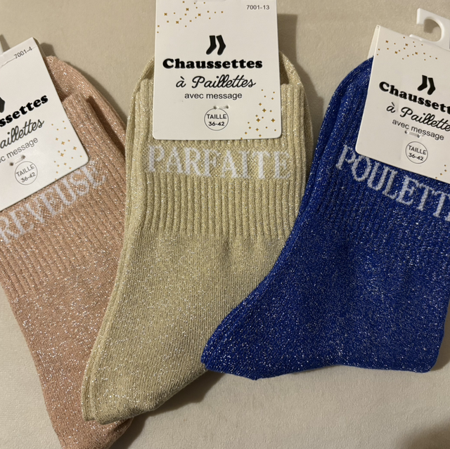Chaussette à paillettes lot 5