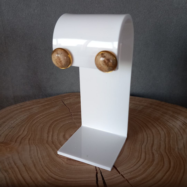 Boucles d&#039;oreilles en Jaspe paysage