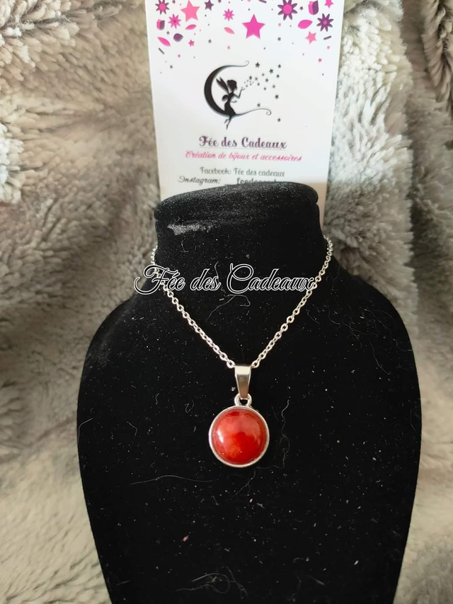 Pendentif "Little Rock" Cornaline 