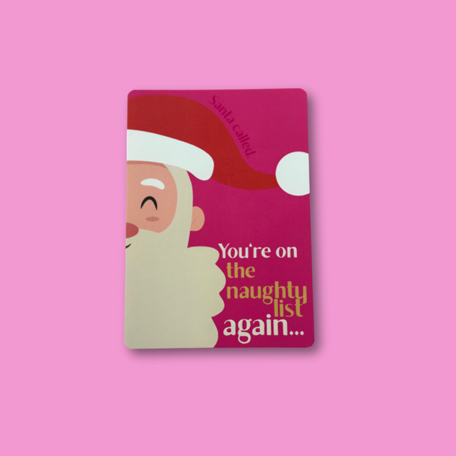 Kerstkaart Naughty List