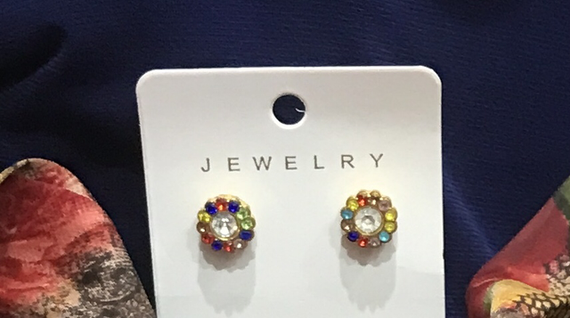 Mixed Stone Colour Stud Earrings- STU27