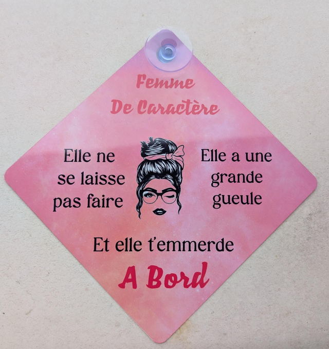 Plaque Femme ou Bébé a bord 