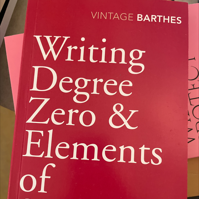 Writing Degree Zero Roland Barthes
