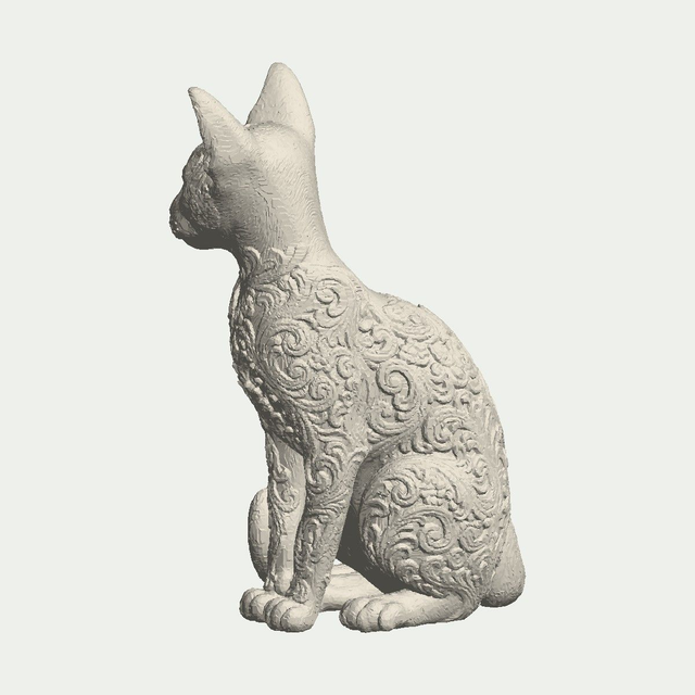 Sitting Siamese Cat Statue