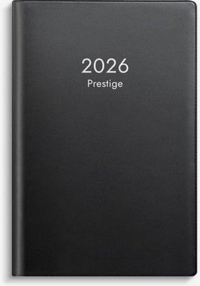 Kalender Prestige 2026 plast svart ( best vara )
