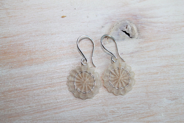 Boucles d'oreilles tissés en crin de cheval