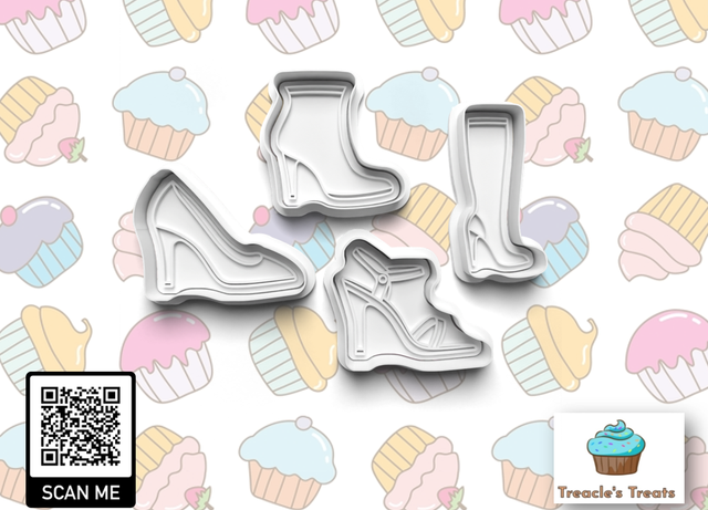 Ladies Shoes Fondant/cookie stamps with cutters
