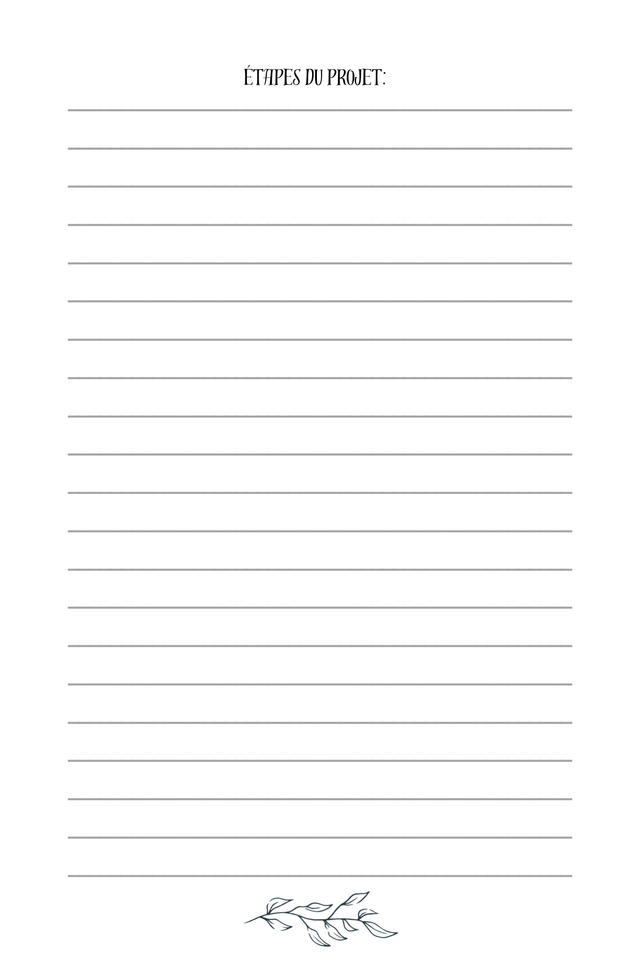 Intérieur carnet éternel A5 - Journal de projet