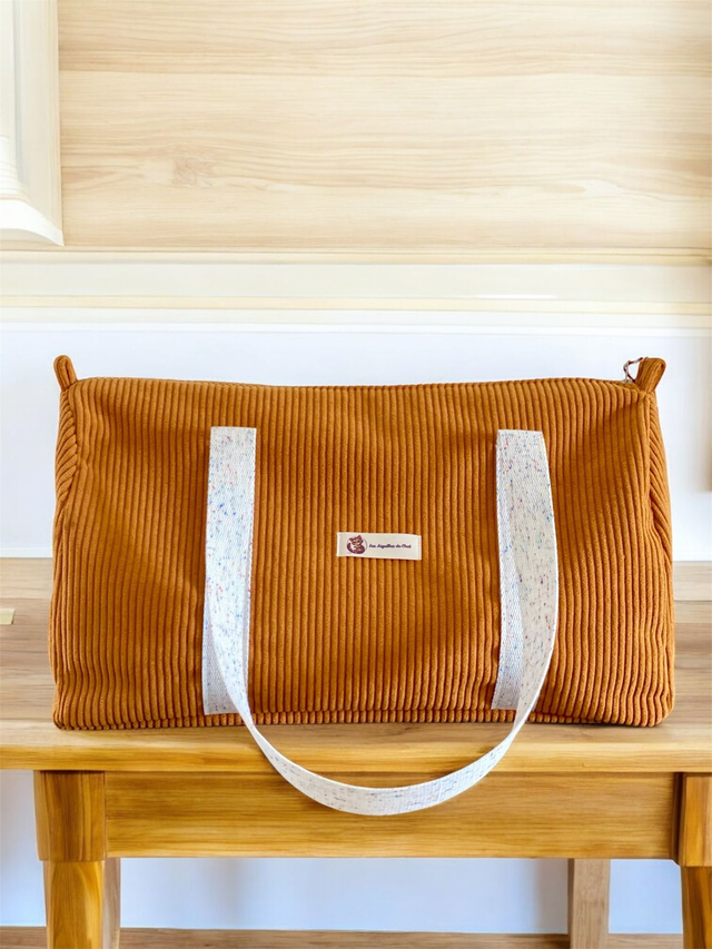 Sac polochon en velours côtelé