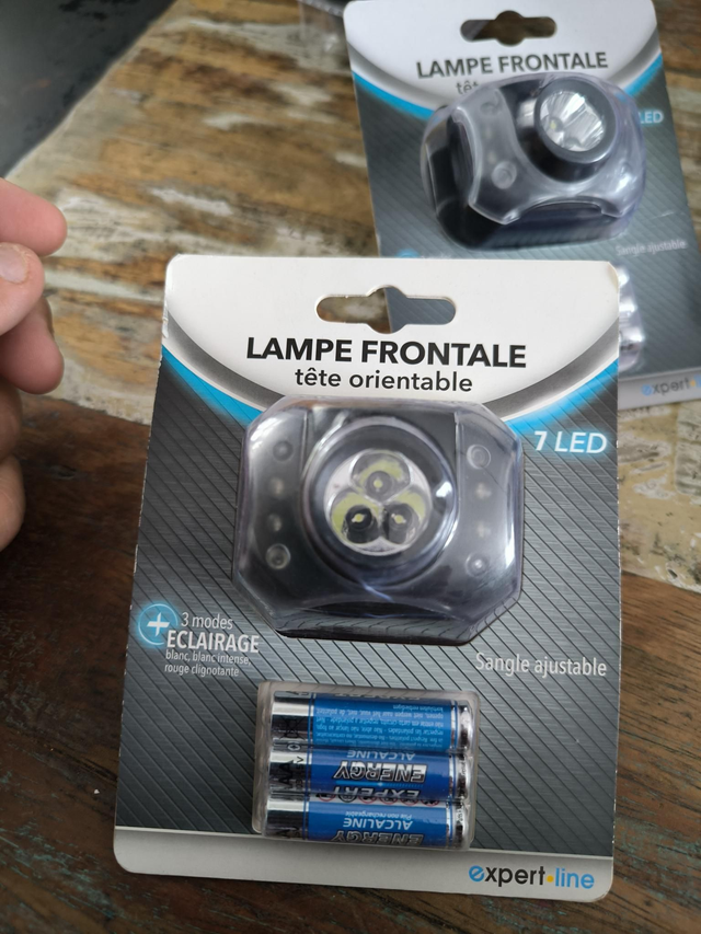 LAMPE FRONTALE TÊTE ORIENTABLE 7 LED