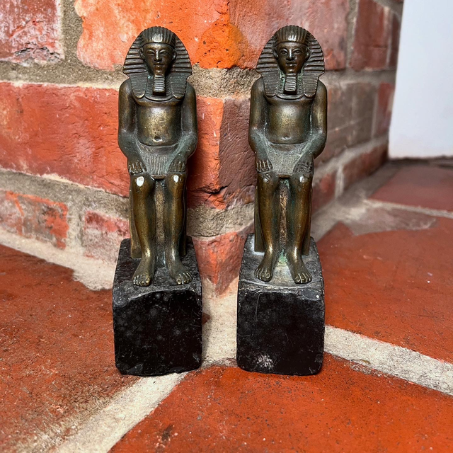 A Pair of Egyptian Revival Style Bronze Bookends