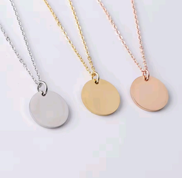 Collier + pendentif rond