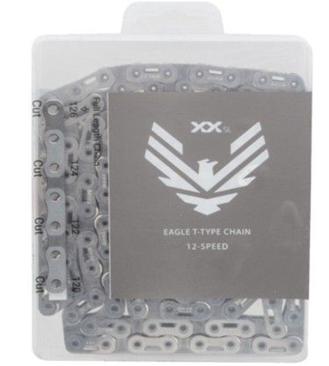 CHAÎNE SRAM XX SL T-TYPE EAGLE HOLLOWPIN 126 MAILLONS 12V POWERLOCK PVD NOIR