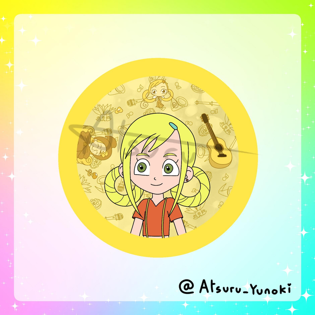Mindy (Momoko) / Rainbow Badges / Serie 13 / Ojamajo Doremi / (Design by Atsuru_Yunoki (me) )