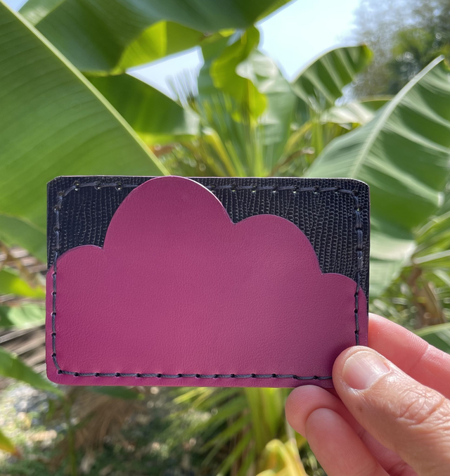 Porte-cartes Cloud fuchsia/bleu nuit