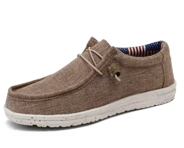 Herenschoenen casual instappers / wandelschoenen van canvas