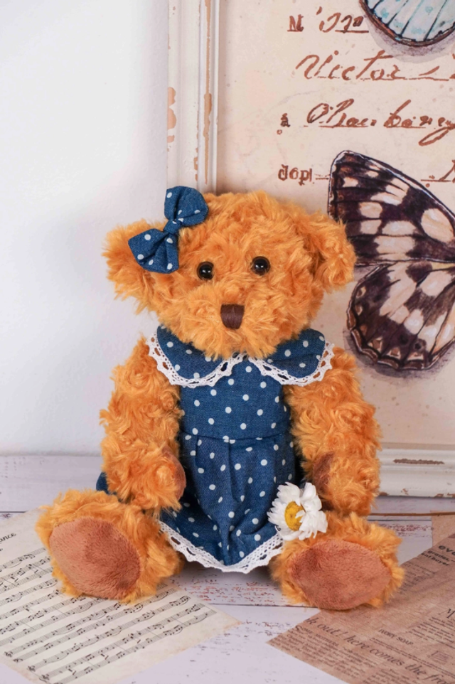 Ours en peluche fille 30 cm Isabelle Rose