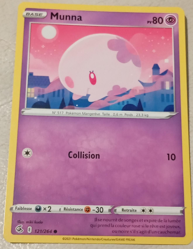 Carte pokémon Munna