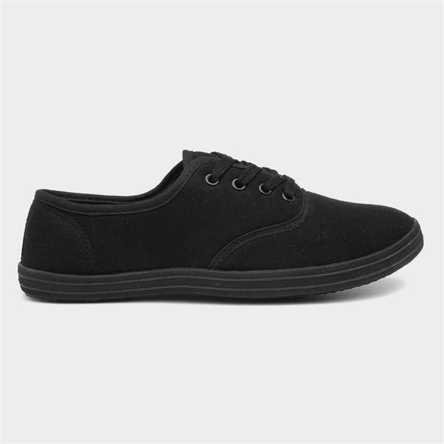 Ladies Canvas Pumps - Black