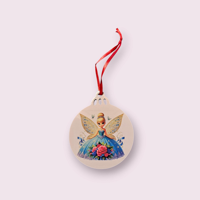 Boule de Noël attache, fée 
