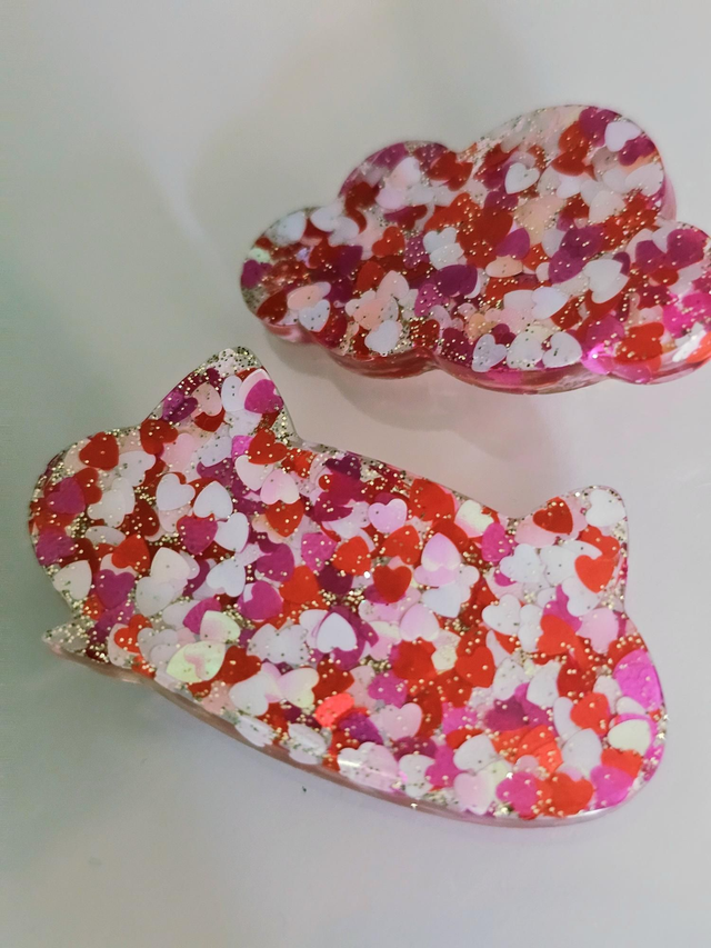 DUO BARRETTES ENFANTS COEURS